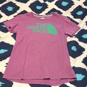 The North Face Girls' Lavender Tee with Mint Logo